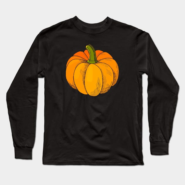 pumpkin Long Sleeve T-Shirt by lonway